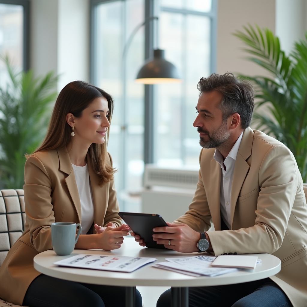 Консультант на встрече с клиентом